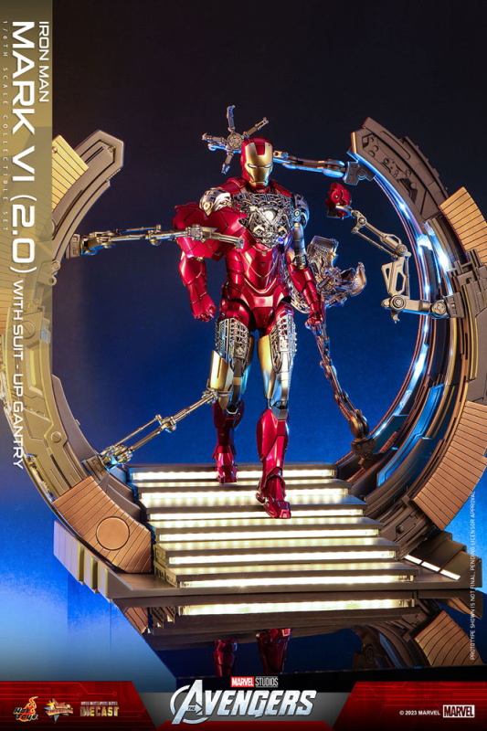 Marvel's The Avengers Movie Masterpiece Diecast Action Figure 1/6 Iron Man Mark VI (2.0) with Suit-U 2