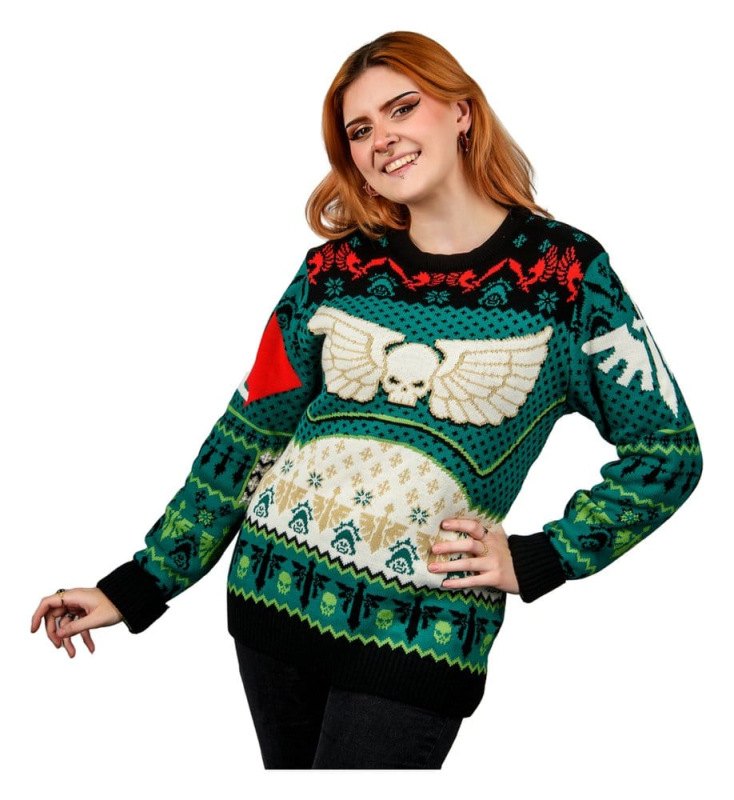 Warhammer 40,000 Christmas Sweater Dark Angels Size L 4