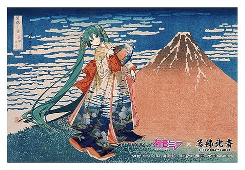 Hatsune Miku x Katsushika Hokusai iXima Postcard Fine Wind, Clear Morning (10)