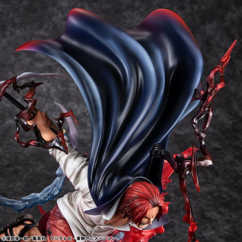 One Piece P.O.P SA-MAXIMUM PVC Statue Leader of Red Hair Pirates Red-Haired Shanks Kamusari 25 cm 7