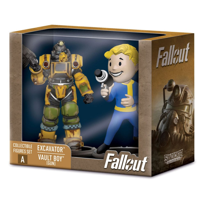 Fallout Mini Figures 2-Pack Set A Excavator & Vault Boy (Gun) 7 cm 3