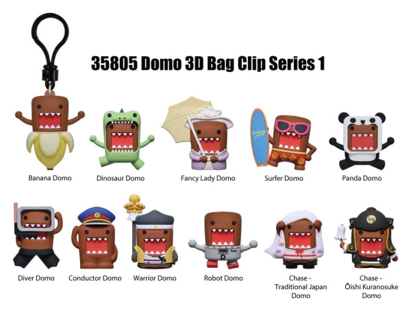 Domo-kun 3D PVC Bag Clips Series 1 Display (24) 1