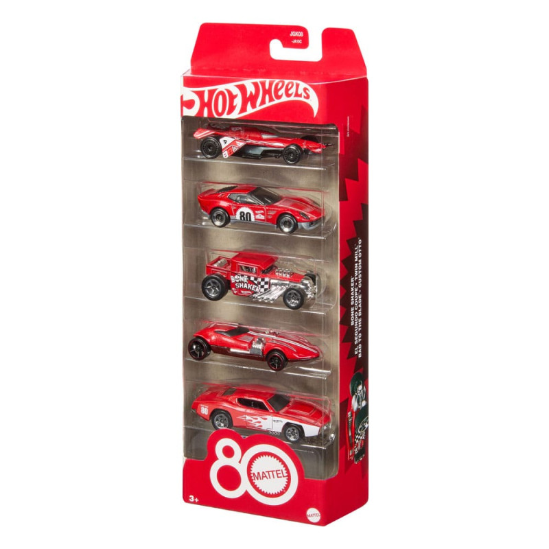 Hot Wheels Diecast Vehicle 5-Pack 1/64 80th Anniversary 8