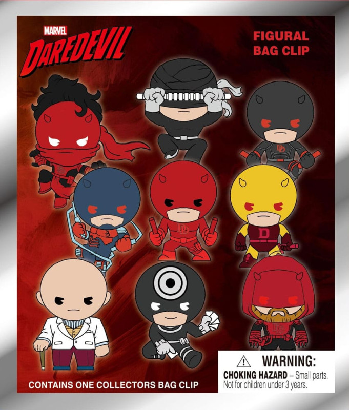 Daredevil 3D PVC Bag Clips Classic Display (24) 1