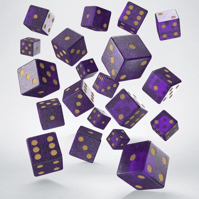 Q Workshop Dice Set Full Pack D6 Shimmering Purple (20) 3