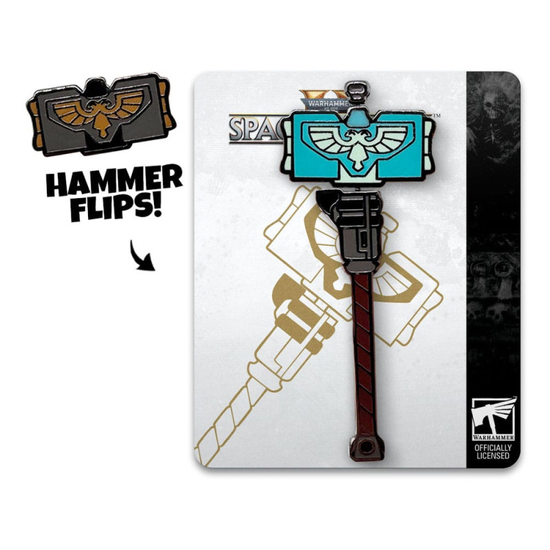 Space Marine 2 Pin Badge Thunder Hammer 5 cm 1