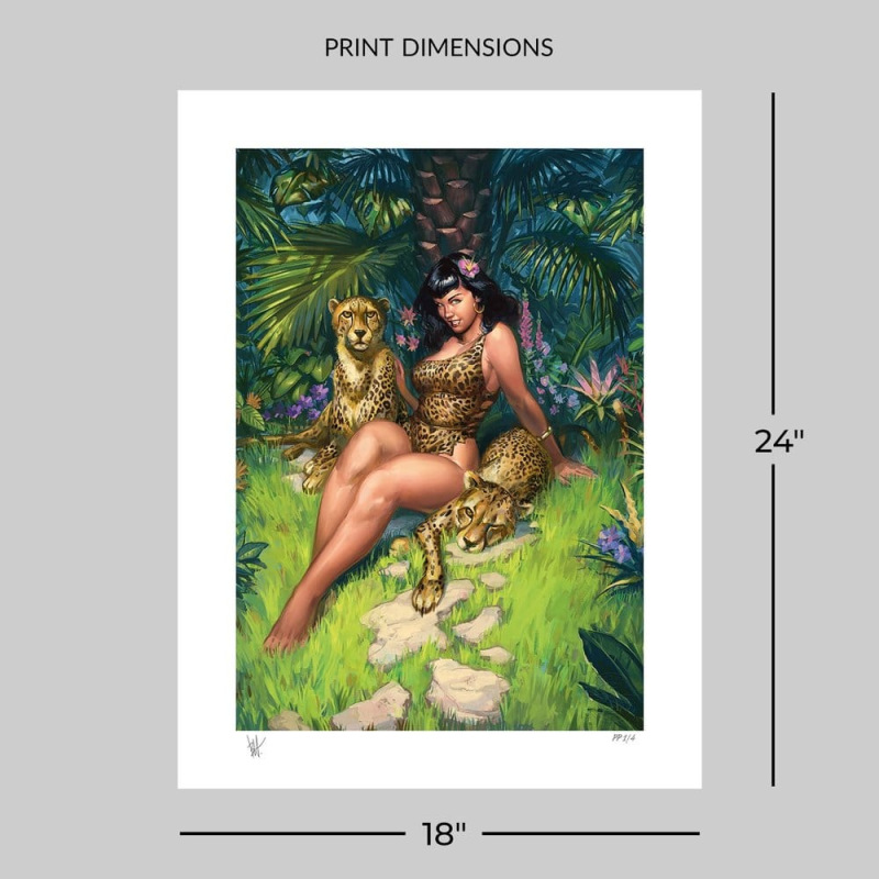 Bettie Page Fine Art Print Jungle Bettie 46 x 61 cm - unframed 6