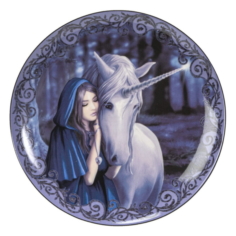 Anne Stokes Plates 4-Pack Unicorn and Maiden 1