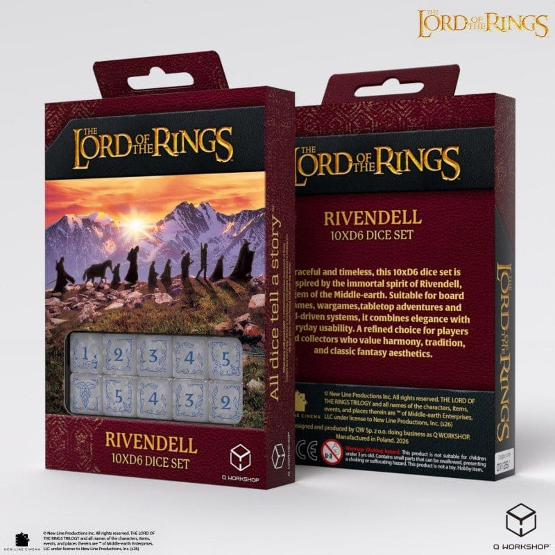 The Lord of the Rings: 10 D6 Dice Set Rivendell (Stone) 3