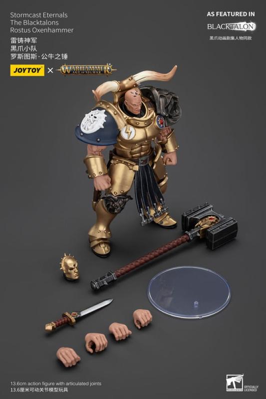 Warhammer Age of Sigmar Actionfigur Stormcast Eternals The Blacktalons Rostus Oxen hammer 20 cm 8