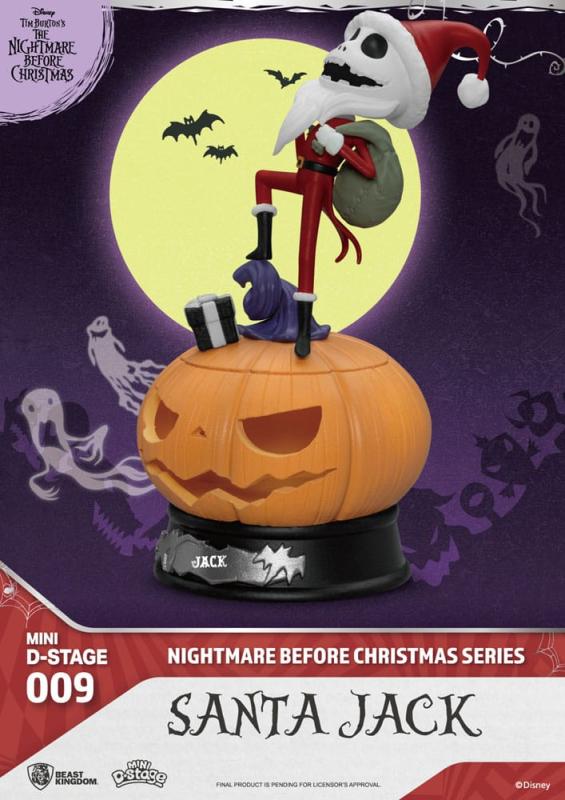 The Nightmare Before Christmas Mini Diorama Stage PVC Figure Santa Jack 10 cm