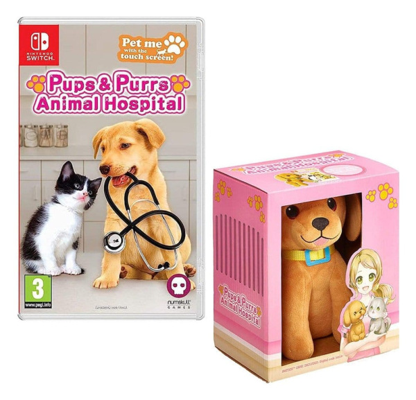 Pups & Purrs Animal Hospital Videogame with plush figure Dog
