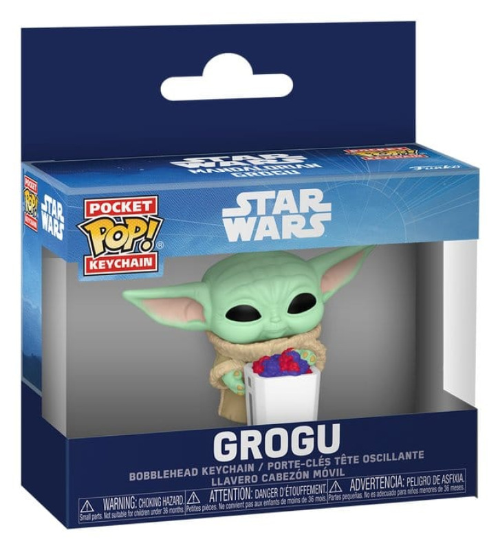 Star Wars: The Mandalorian and Grogu Pocket POP! Vinyl Keychains 4 cm Grogu with Popcorn Display (12 1