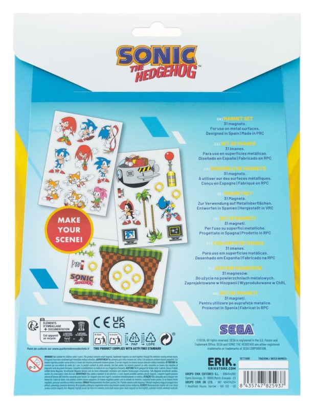 Sonic Die-Cut Magnet Set 1
