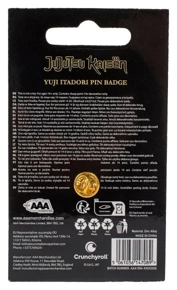 Jujutsu Kaisen Icon Pin Badge Yuji Itadori 1