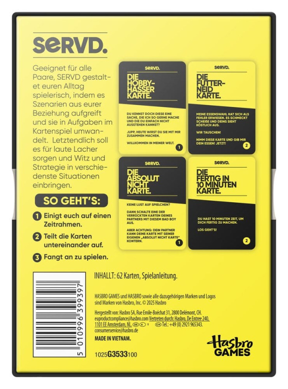 SERVD Card Game Couples *German Version* 1