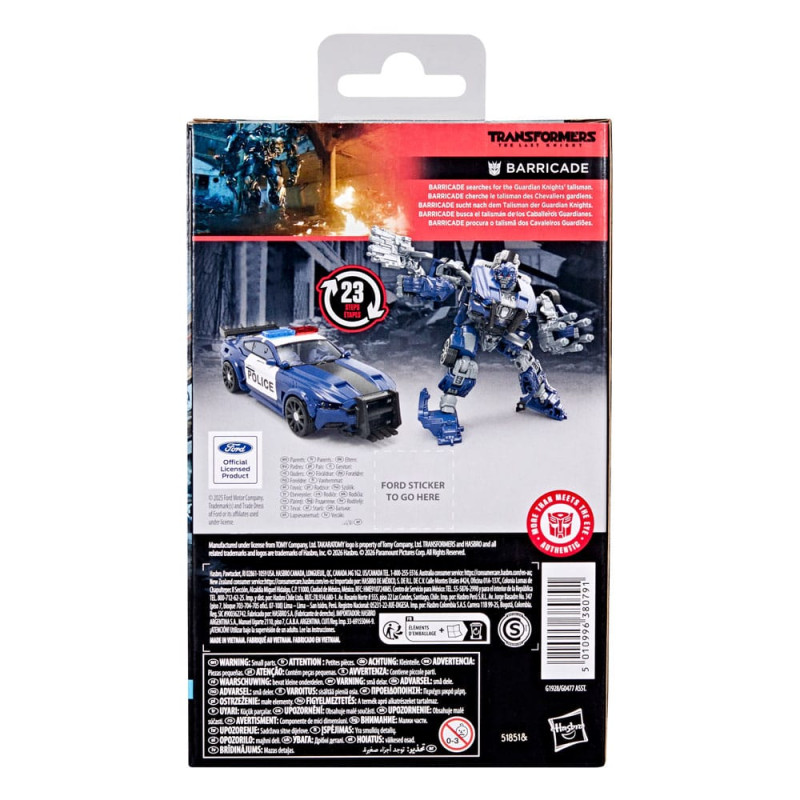 Transformers: The Last Knight Studio Series Deluxe Class Action Figure Barricade 11 cm 1