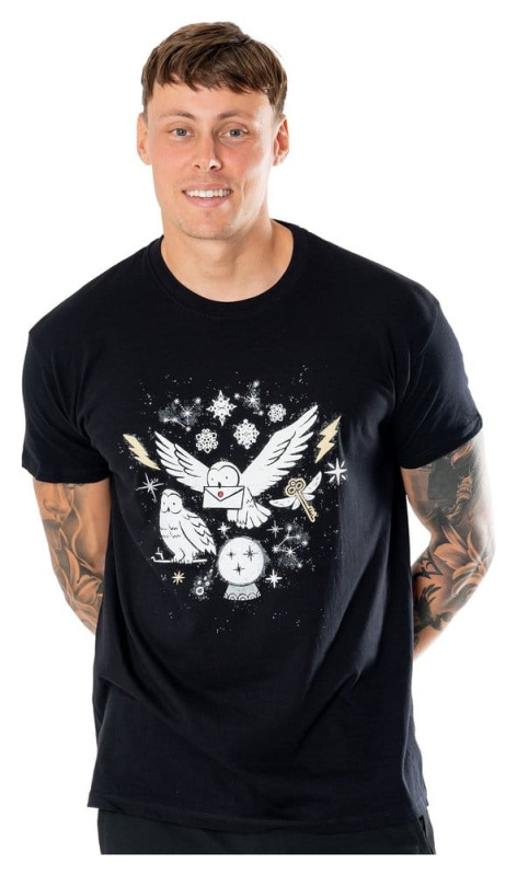 Harry Potter T-Shirt Hedwig Magical Xmas Size XL 1