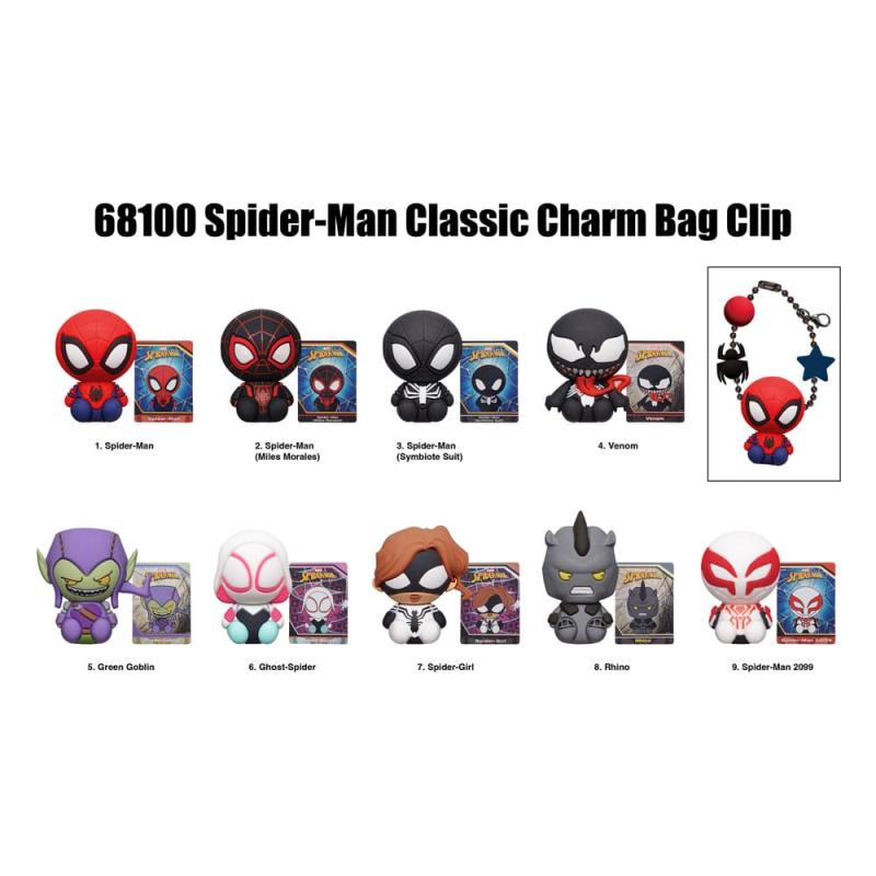 Spider-Man Charm 3D PVC Bag Clips Display (24)