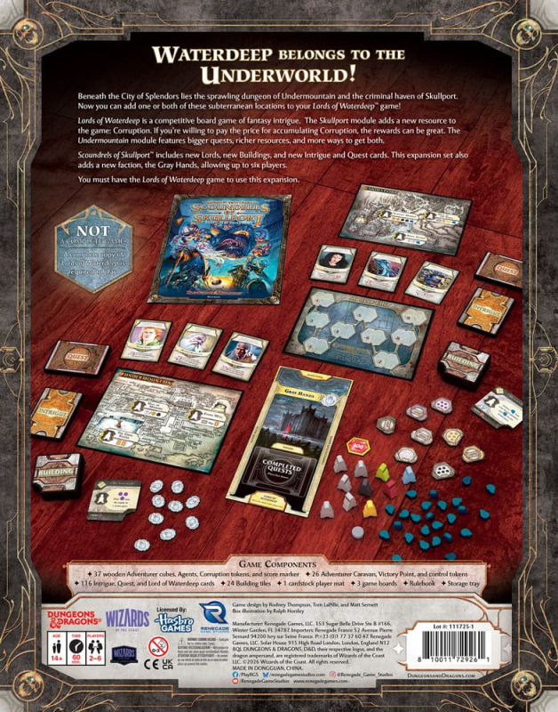 Dungeons & Dragons board game Lords of Waterdeep: Scoundrels of Skullport Expansion *English Version 1
