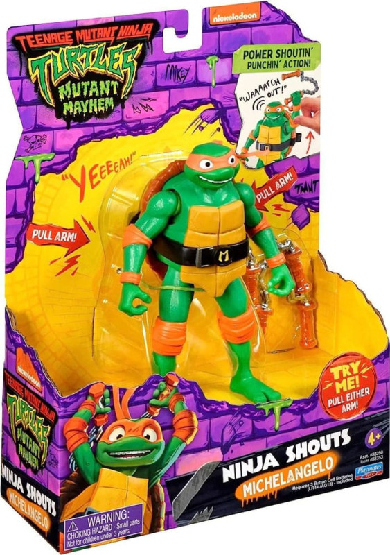 Teenage Mutant Ninja Turtles: Mutant Mayhem Ninja Shouts Action Figure Michelangelo 14 cm 2