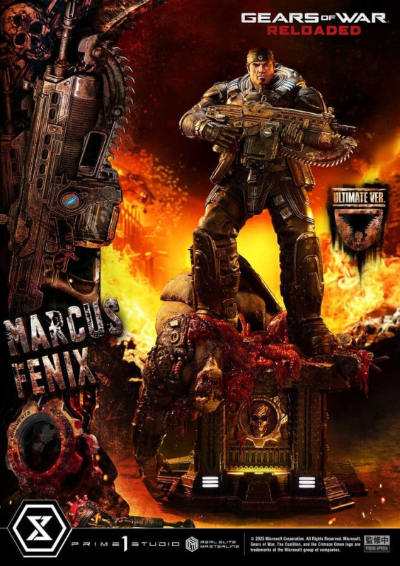 Gears of War: Reloaded Real Elite Masterline Series Statue 1/3 Marcus Fenix Ultimate Version 97 cm 2