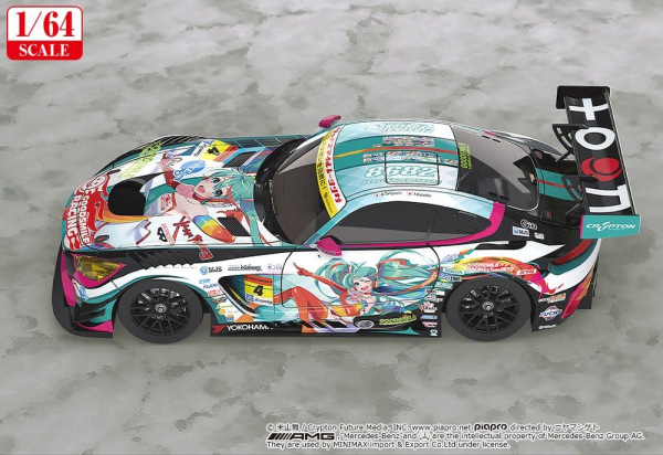 Hatsune Miku GT Project Vehicle 1/64 Good Smile Hatsune Miku AMG 2016 Super GT Ver. 7 cm 3