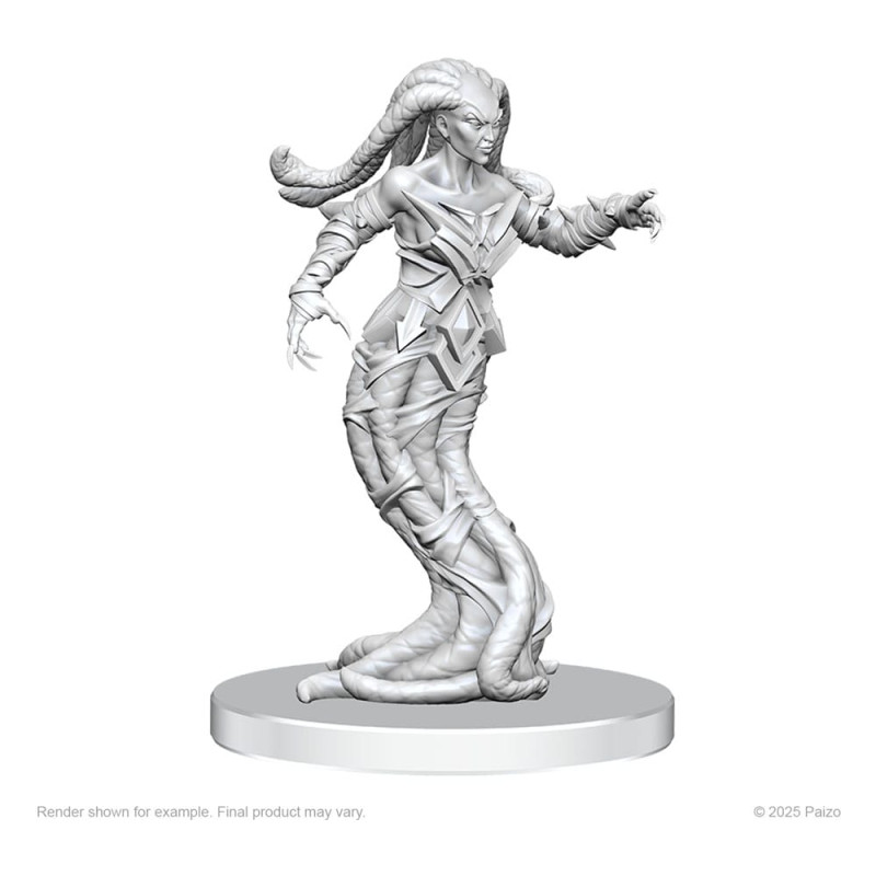 Pathfinder Deep Cuts Unpainted Miniatures Gylou (Handmaiden Devil) & Ferrugon (Rust Devil) 2