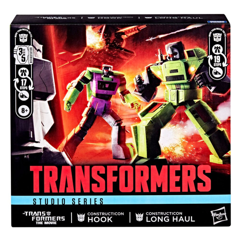 The Transformers: The Movie Action Figure 2-Pack Constructicon Hook & Constructicon Long Haul 16 cm 6