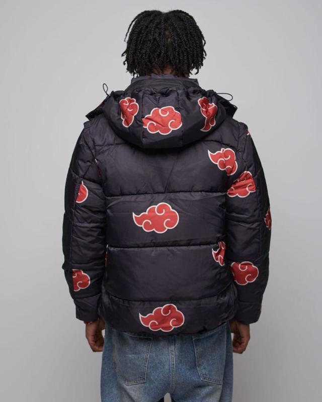 Naruto Puffer Jacket Akatsuki Red Size M