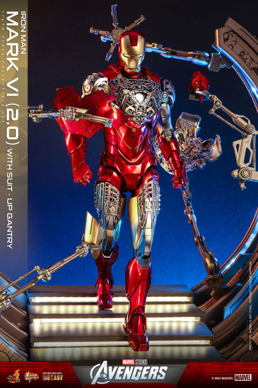 Marvel's The Avengers Movie Masterpiece Diecast Action Figure 1/6 Iron Man Mark VI (2.0) with Suit-U 3