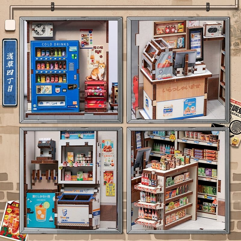 Miniature House Model Kit Beika-cho Convenience Store 22 x 15 cm 1