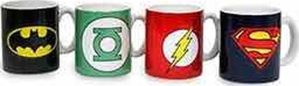 DC Comics Ceramic Mini Coffee Mugs Logos 8 cm Set (4) 1
