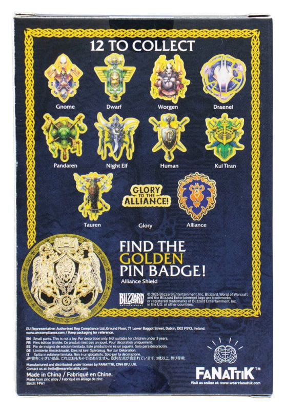 World of Warcraft Alliance Pin Badges Blind Box Display (12) 14