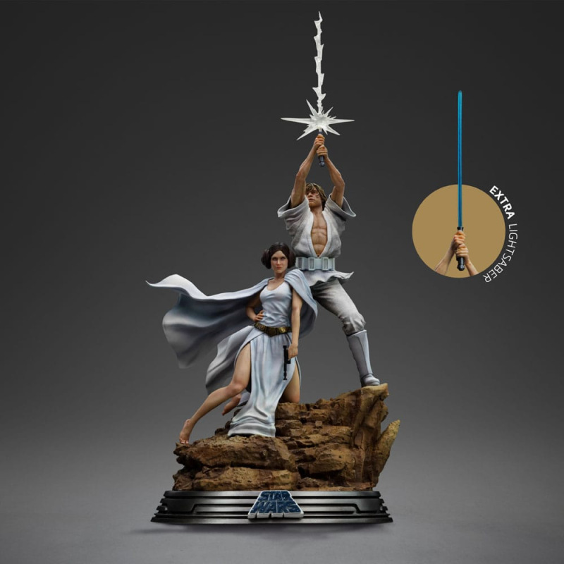 Star Wars Deluxe Art Scale Statue 1/10 Luke and Leia 41 cm 2