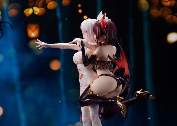 Ayakashi Triangle PVC Statue Matsuri Kazamaki & Suzu Kanade & Shirogane 25 cm