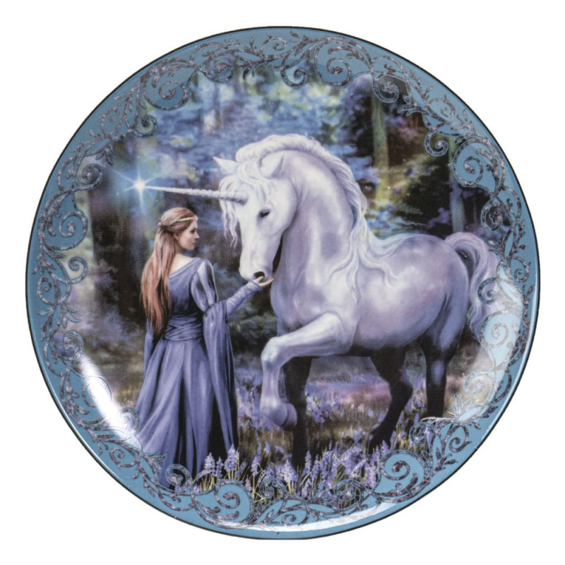 Anne Stokes Plates 4-Pack Unicorn and Maiden 4