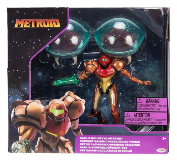 World of Nintendo Metroid Mini Figure 3-Pack Samus Bounty Hunter 6 cm 6