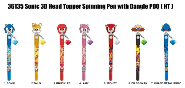 Sonic 3D Head Topper Spinning Pen Display (12) 1