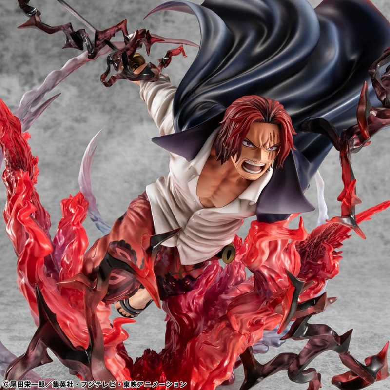 One Piece P.O.P SA-MAXIMUM PVC Statue Leader of Red Hair Pirates Red-Haired Shanks Kamusari 25 cm 1