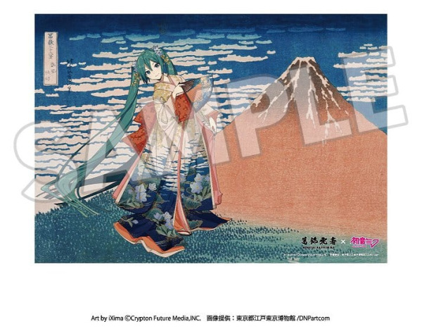 Katsushika Hokusai x Hatsune Miku Acrylic Panel Thirty-six Views of Mount Fuji Fine Wind, Clear Morn 1