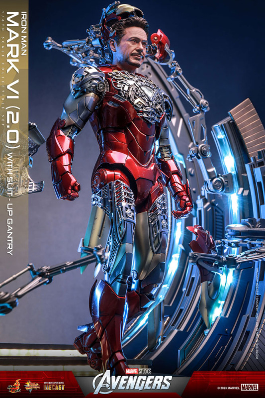 Marvel's The Avengers Movie Masterpiece Diecast Action Figure 1/6 Iron Man Mark VI (2.0) with Suit-U 4