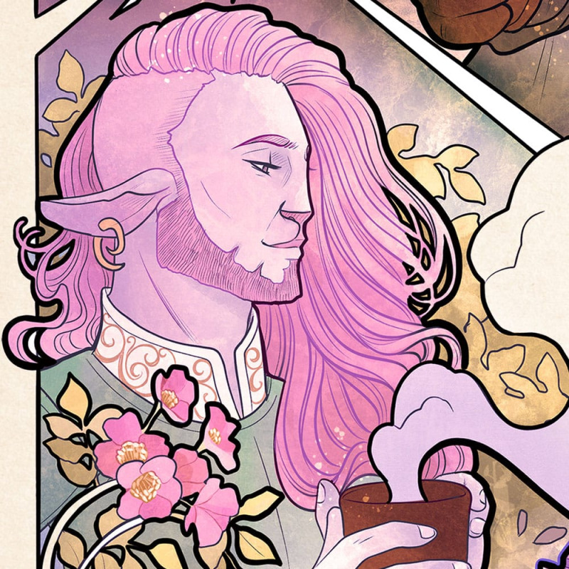 Critical Role Art Print Taliesin Jaffe: 10th Anniversary Art Nouveau Illustrations 46 x 28 cm - unfr 5