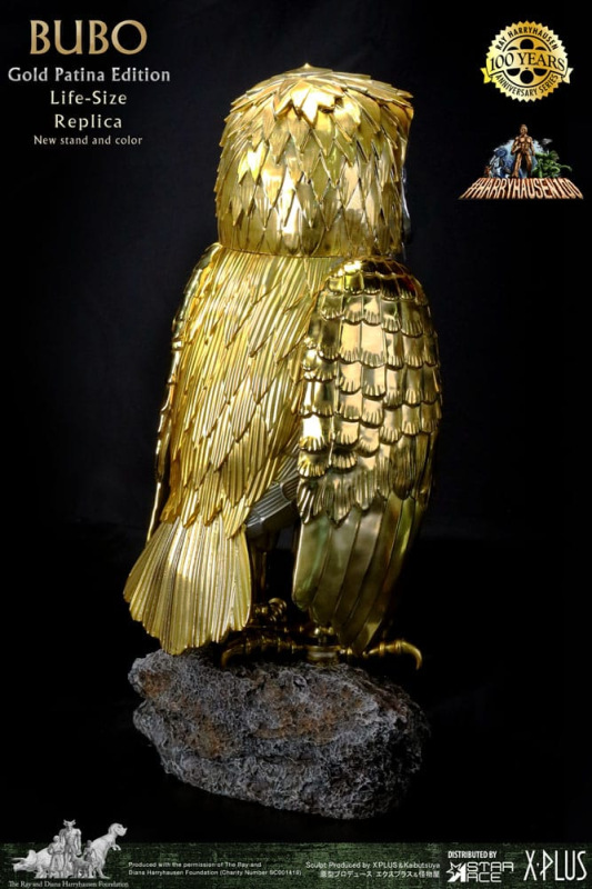 Clash of the Titans Statue Ray Harryhausens Bubo Gold Patina Edition Deluxe Ver. 34 cm 4