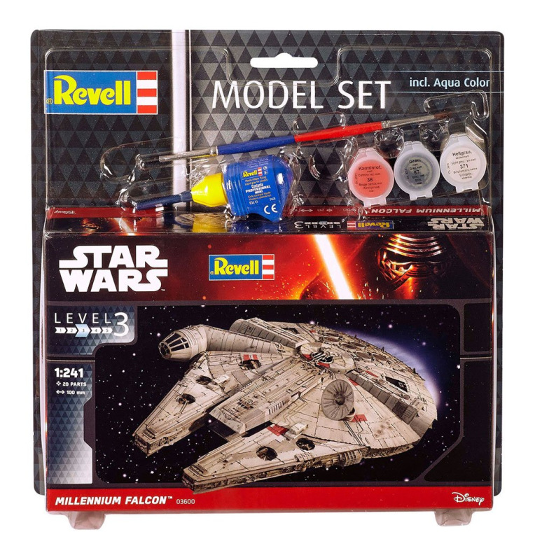 Star Wars Model Kit 1/241 Model Set Millennium Falcon 10 cm 2