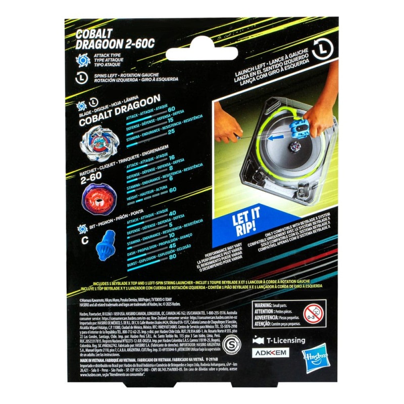 Beyblade X Cobalt Dragoon 2-60C Launcher Set 1