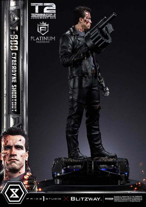 Terminator 2 Platimum Masterline Series Statue 1/3 T-800 Cyberdyne Shootout 74 cm 11