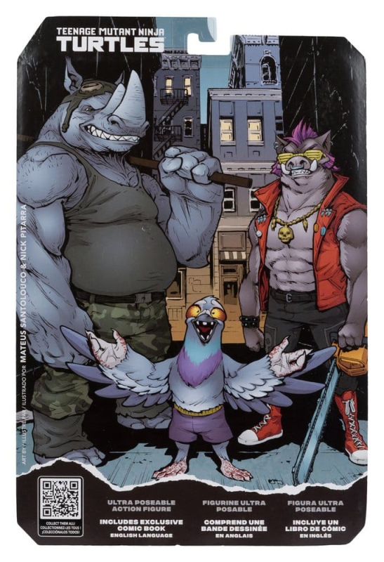 Teenage Mutant Ninja Turtles Page Punchers Action Figure Rocksteady 17 cm 8
