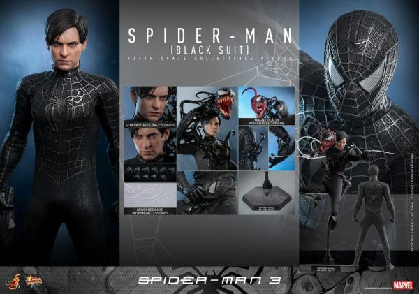 Spider-Man 3 Movie Masterpiece Action Figure 1/6 Spider-Man (Black Suit) 30 cm 12