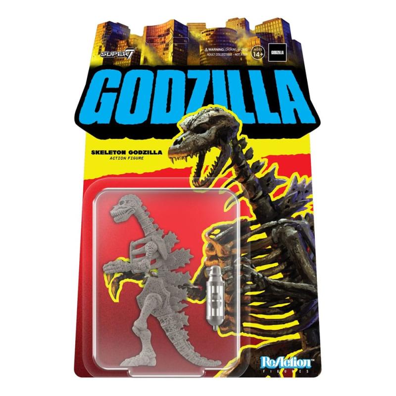 Godzilla Toho ReAction Action Figure Godzilla Skeleton Grey 10 cm